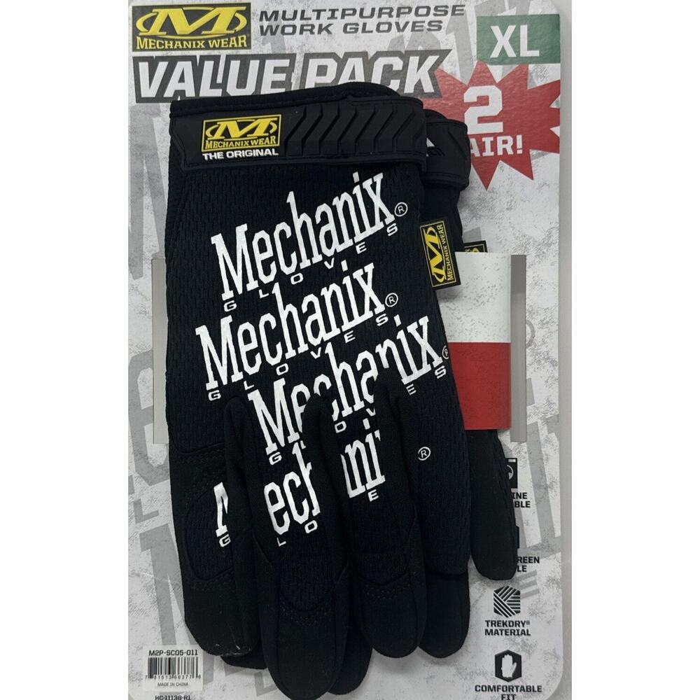 Mechanix Wear, 2 Pk - Multi-Purpose Work Glove | Touchscreen - XL